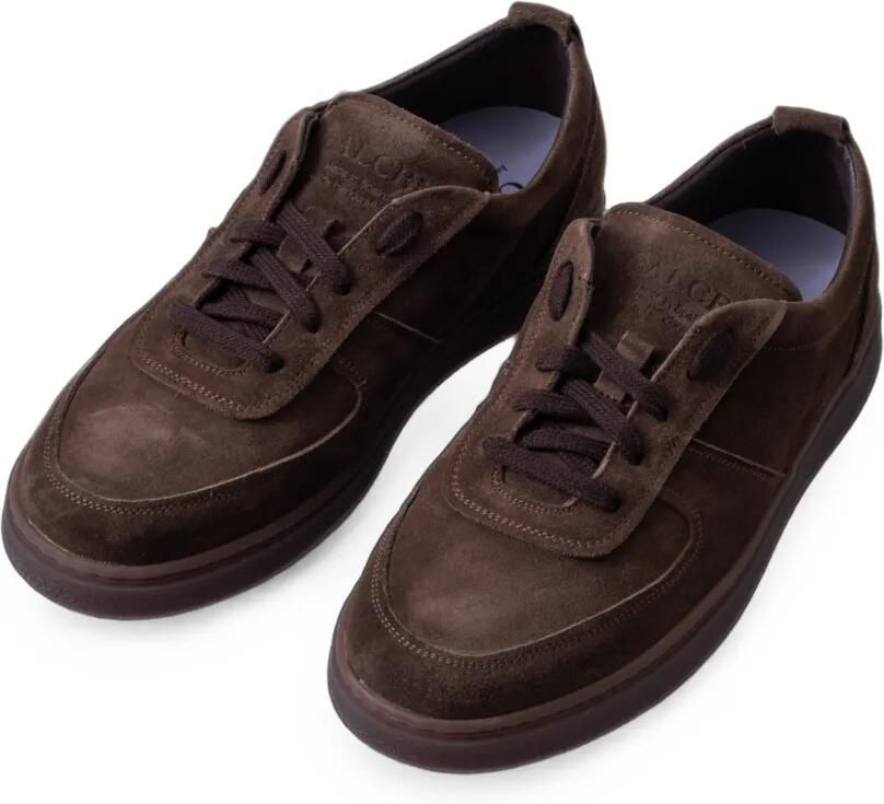 CALCE Suède low-top sneakers met vlakken Bruin - Foto 2