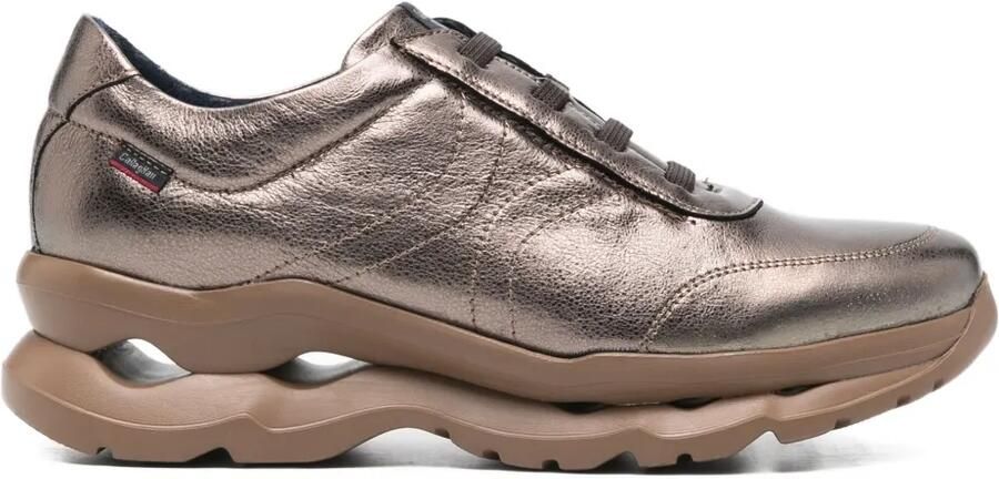 Callaghan Leren sneakers Bruin