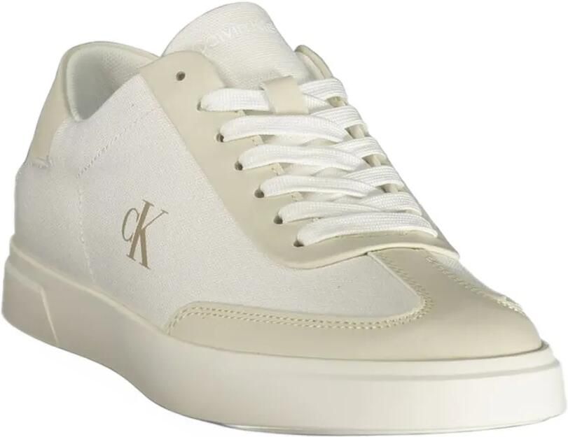 Calvin Klein Brooke logo-embroidered panelled sneakers Wit - Foto 3