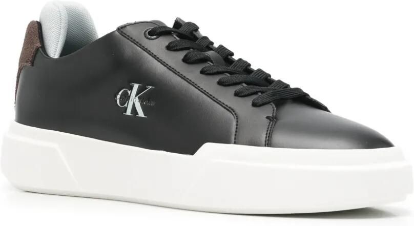 Calvin Klein Chunky Cupsole leren sneakers met logo-plakkaat Zwart - Foto 2