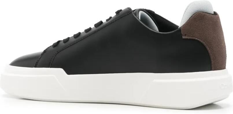 Calvin Klein Chunky Cupsole leren sneakers met logo-plakkaat Zwart - Foto 3