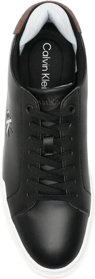 Calvin Klein Chunky Cupsole leren sneakers met logo-plakkaat Zwart - Foto 4