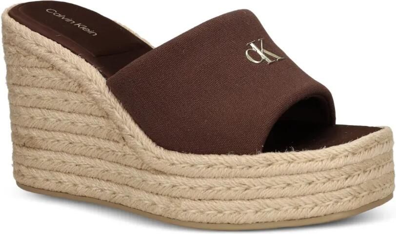 Calvin Klein Espadrilles met logoplakkaat Bruin - Foto 4