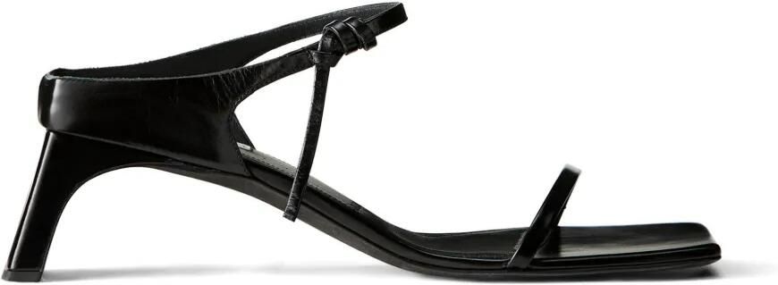 Calvin Klein Geknoopte sandalen met vierkante neus Zwart