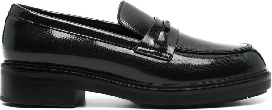 Calvin Klein Gelakte loafers Zwart