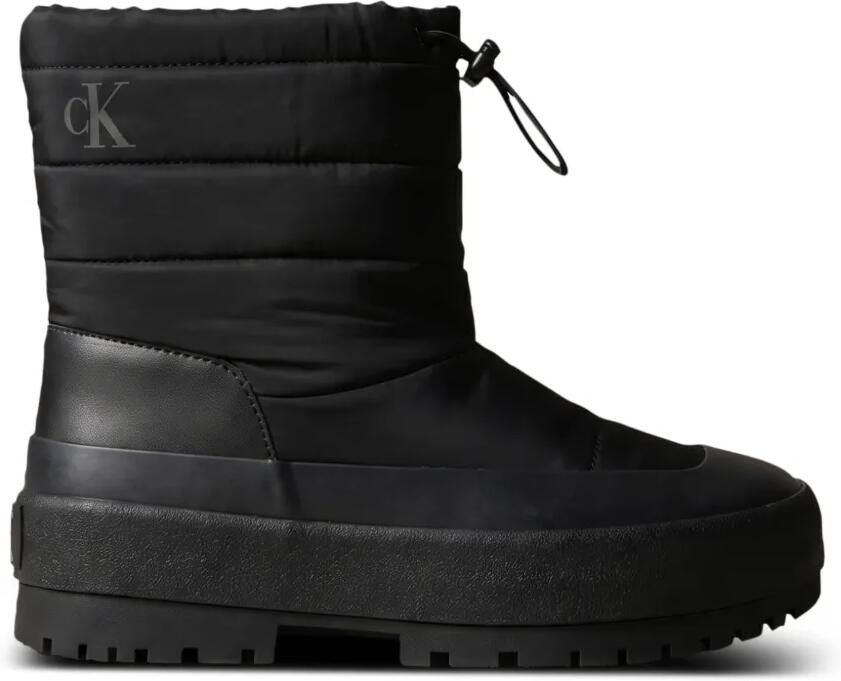 Calvin Klein Gewatteerde regenlaarzen met trekkoord Zwart