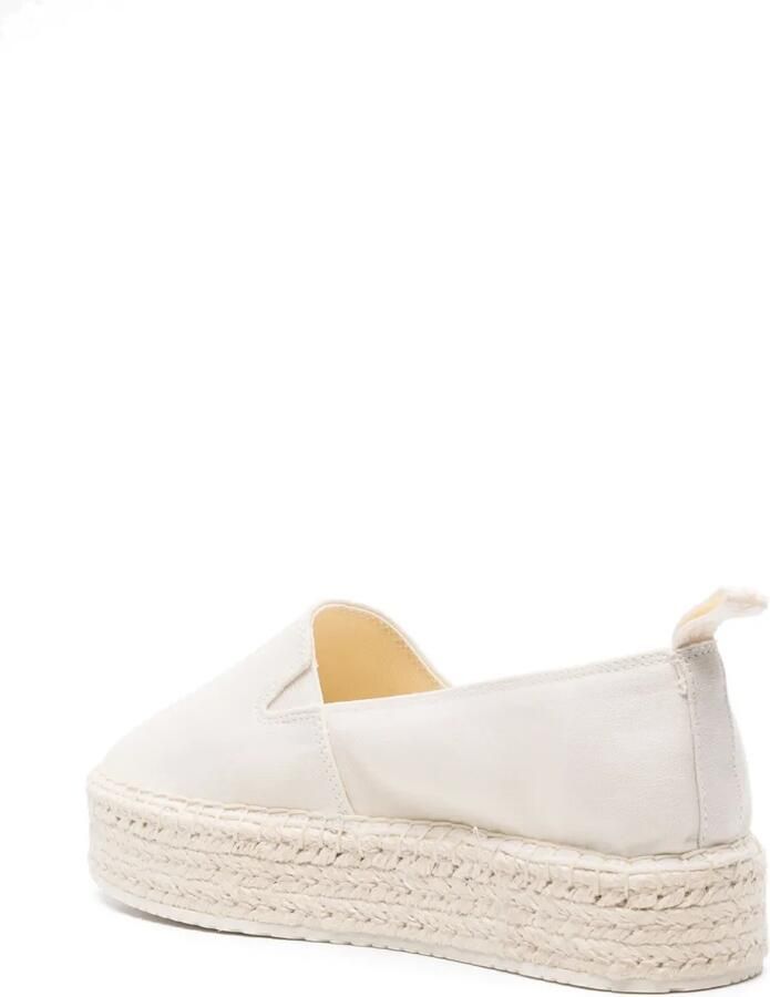 Calvin Klein Jeans 35 mm espadrilles met logoprint en plateauzool Wit - Foto 2