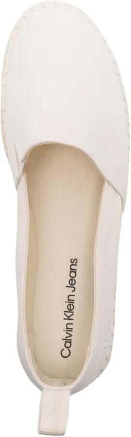 Calvin Klein Jeans 35 mm espadrilles met logoprint en plateauzool Wit - Foto 4