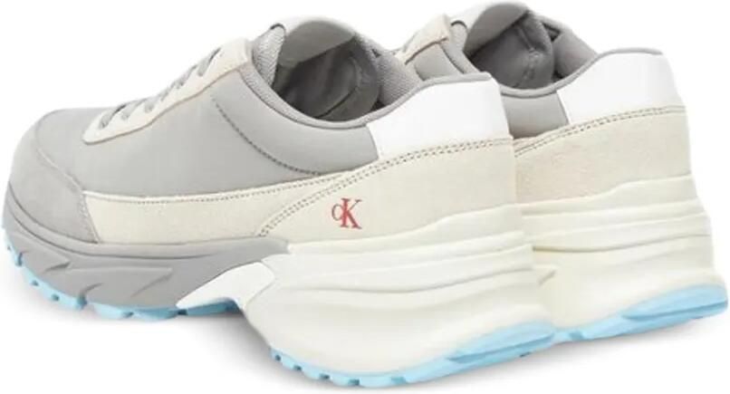 Calvin Klein Jeans Hike Runner sneakers met suède vlakken Grijs - Foto 3