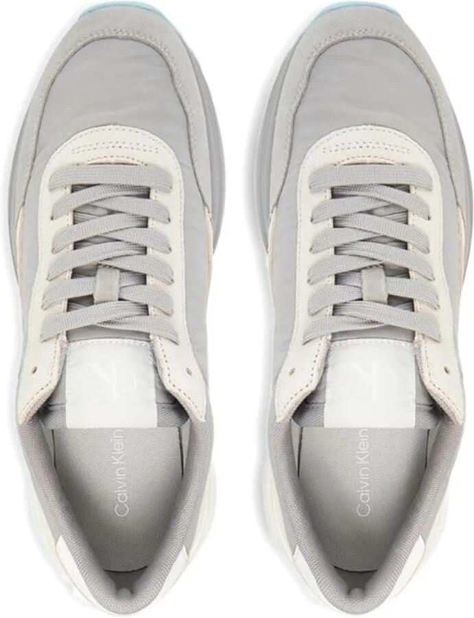 Calvin Klein Jeans Hike Runner sneakers met suède vlakken Grijs - Foto 2