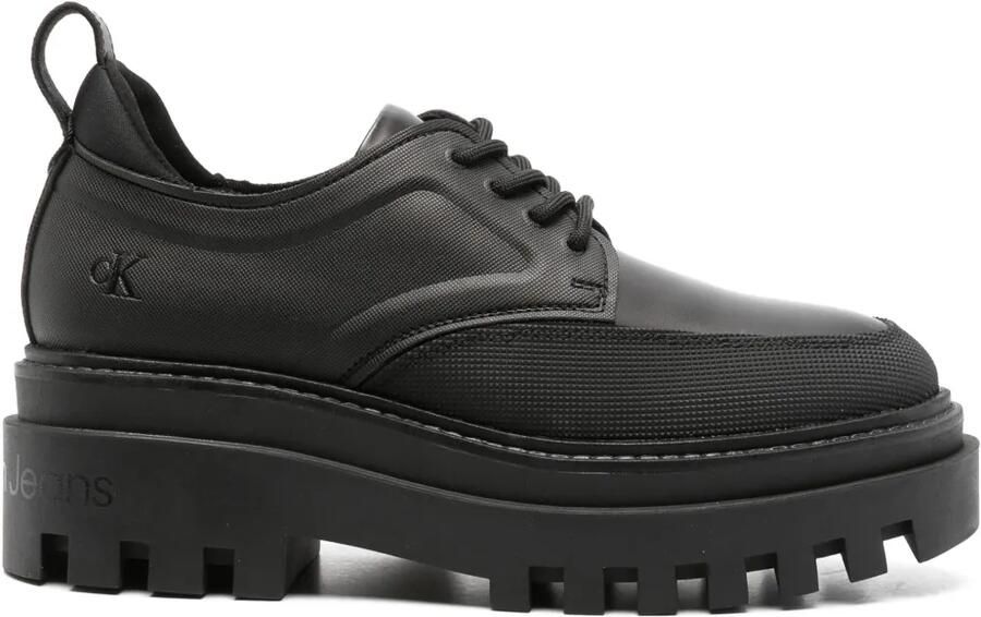 Calvin Klein Jeans Leren derby schoenen Zwart