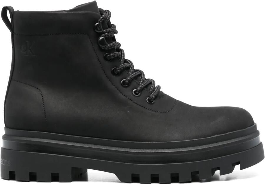 Calvin Klein Jeans Leren laarzen Zwart