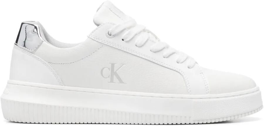 Calvin Klein Jeans Leren sneakers Wit