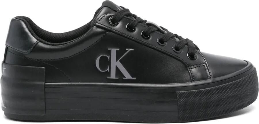 Calvin Klein Jeans Leren sneakers Zwart