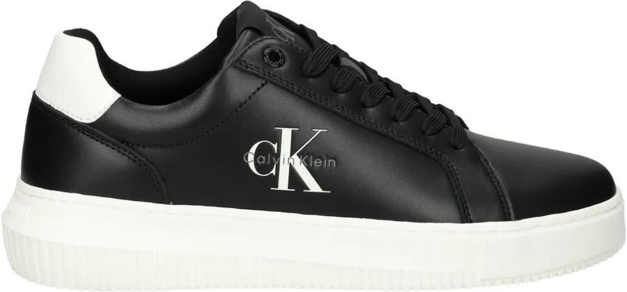 Calvin Klein Jeans Leren sneakers Zwart