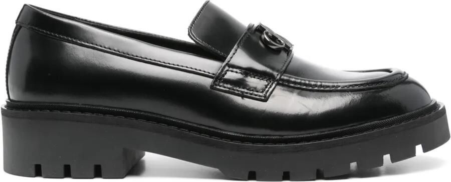 Calvin Klein Jeans Loafers met monogramplakkaat Zwart