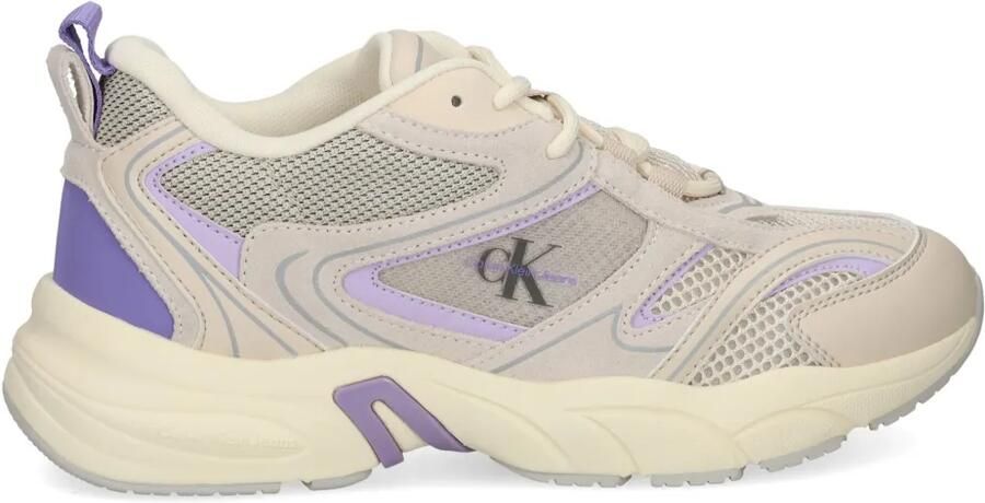 Calvin Klein Jeans Retro logoprint sneakers Beige