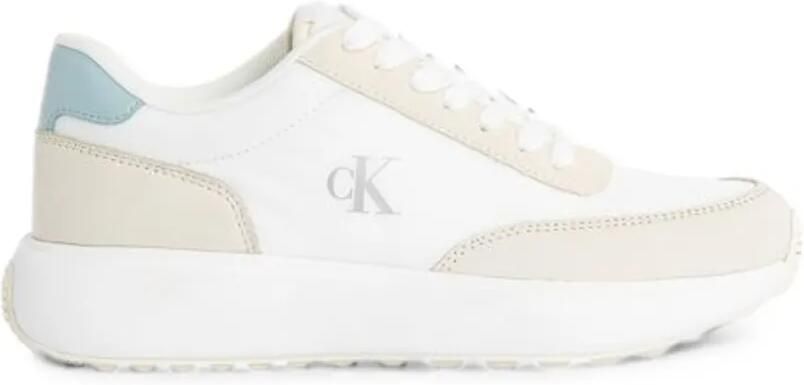 Calvin Klein Jeans Sneakers met logoprint en vlakken Wit