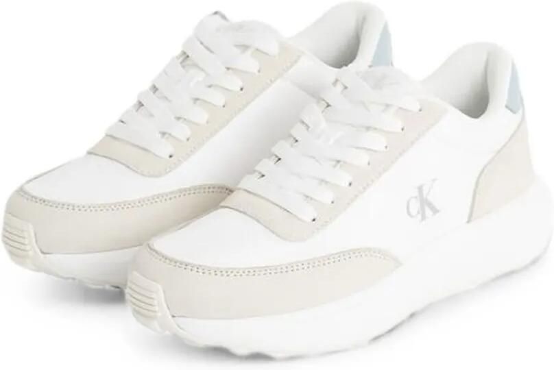 Calvin Klein Jeans Sneakers met logoprint en vlakken Wit - Foto 3