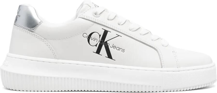 Calvin Klein Jeans Sneakers met logoprint Wit