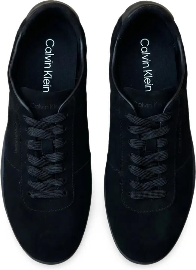 Calvin Klein Kalfsuède sneakers met logo-print Zwart - Foto 3