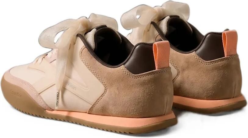 Calvin Klein Kayla organza-bow sneakers Beige - Foto 3