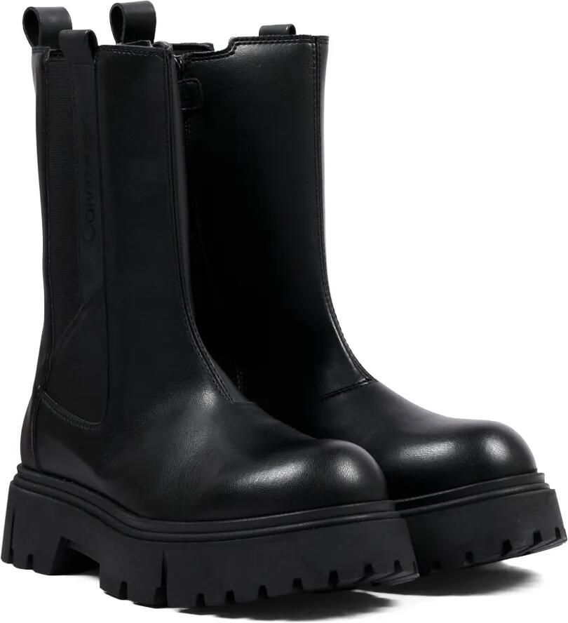 Calvin Klein Kids Laarzen met chunky zool en elastisch vlak Zwart