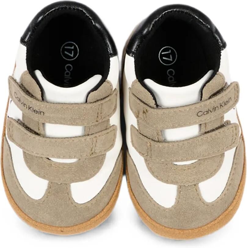 Calvin Klein Kids Leren low-top sneakers met klittenband Beige - Foto 2