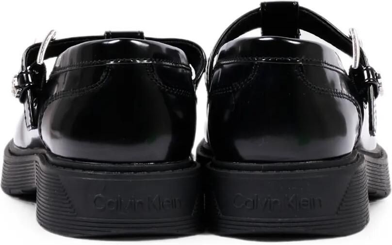 Calvin Klein Kids Leren Oxford schoenen met T-bandje Zwart - Foto 3