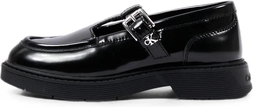Calvin Klein Kids Leren Oxford schoenen met T-bandje Zwart - Foto 5