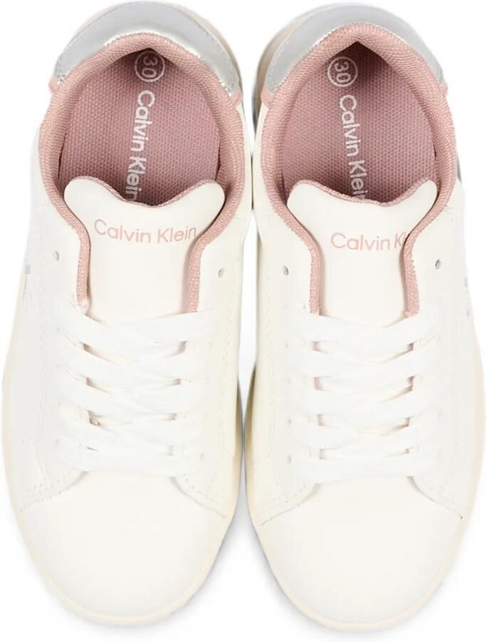 Calvin Klein Kids Leren sneakers met logoprint Wit - Foto 2