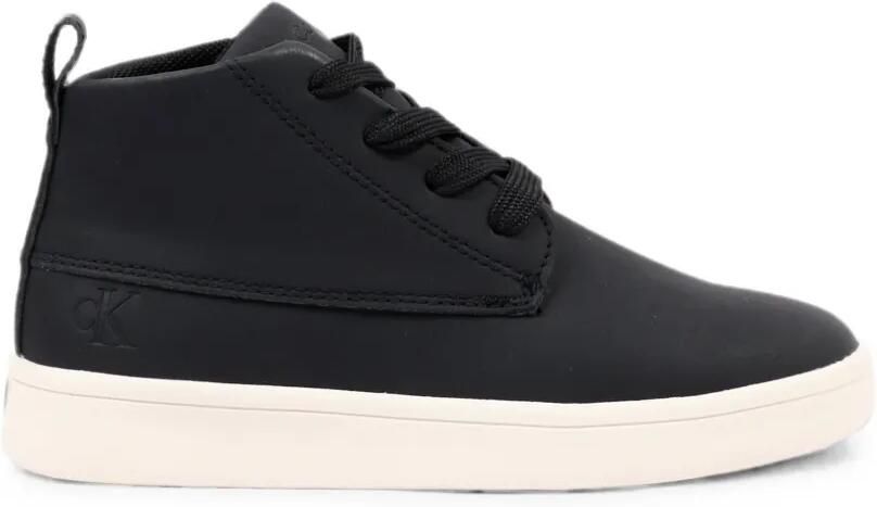 Calvin Klein Kids Leren sneakers Zwart