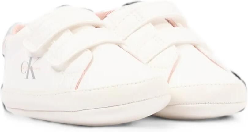 Calvin Klein Kids Low-top sneakers met logo-print en klittenband Wit