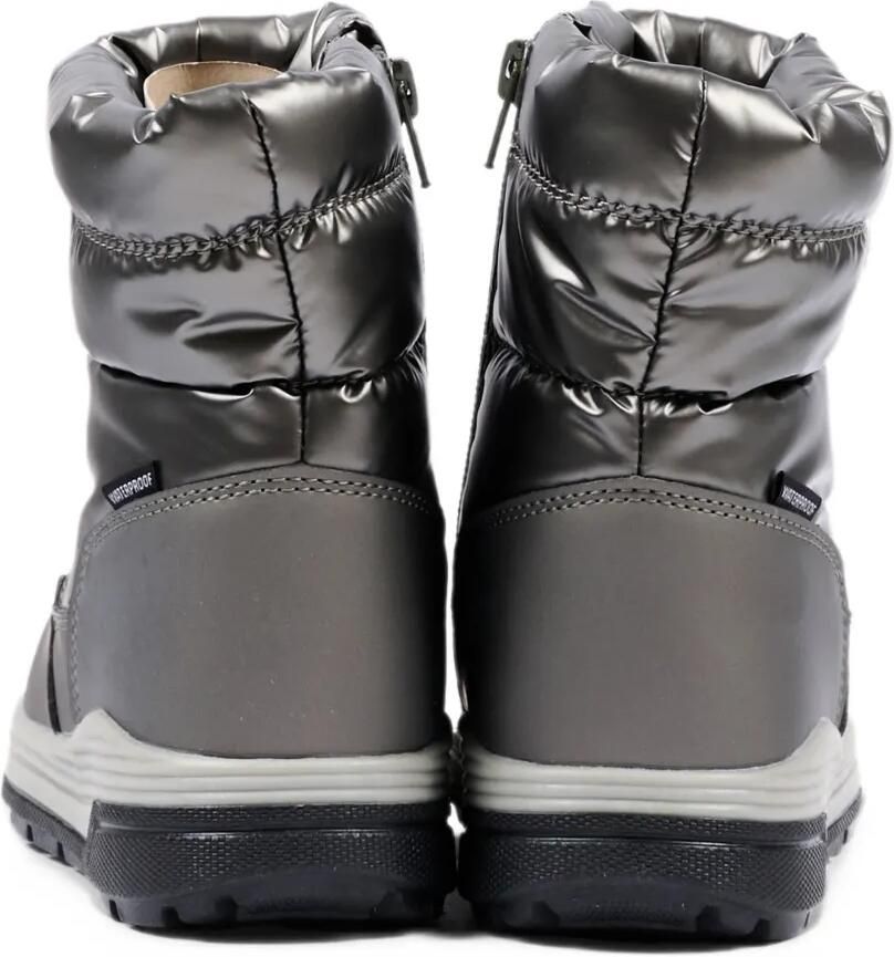 Calvin Klein Kids metallic-effect padded boots Grijs