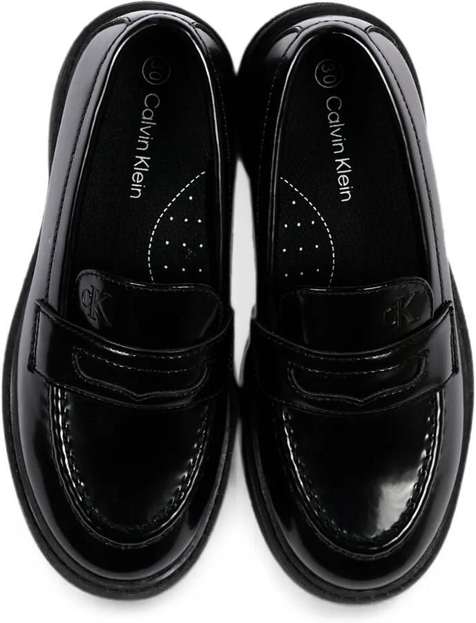 Calvin Klein Kids Penny loafers met logo-reliëf Zwart - Foto 3