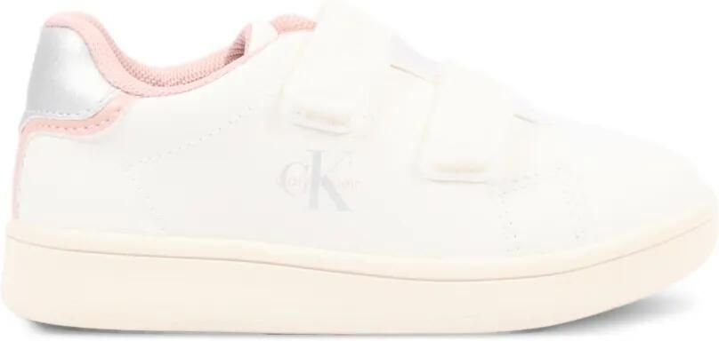 Calvin Klein Kids Sneakers met klittenband Wit