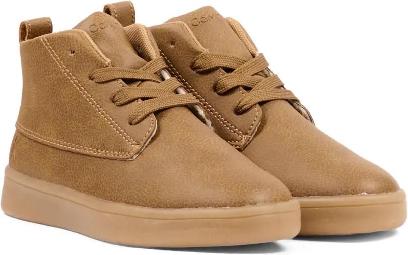 Calvin Klein Kids Sneakers met logo-reliëf Bruin