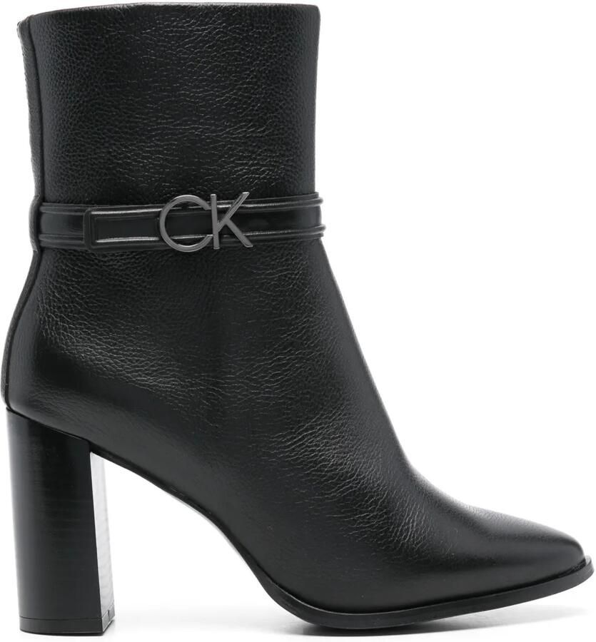 Calvin Klein Leren laarzen Zwart