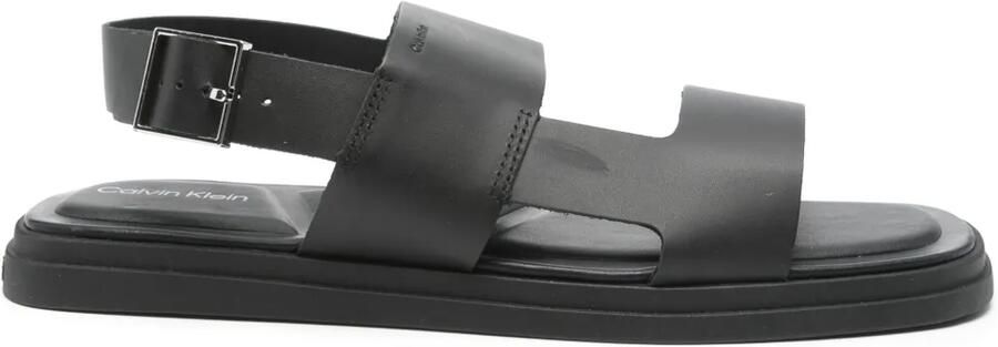 Calvin Klein Leren sandalen Zwart