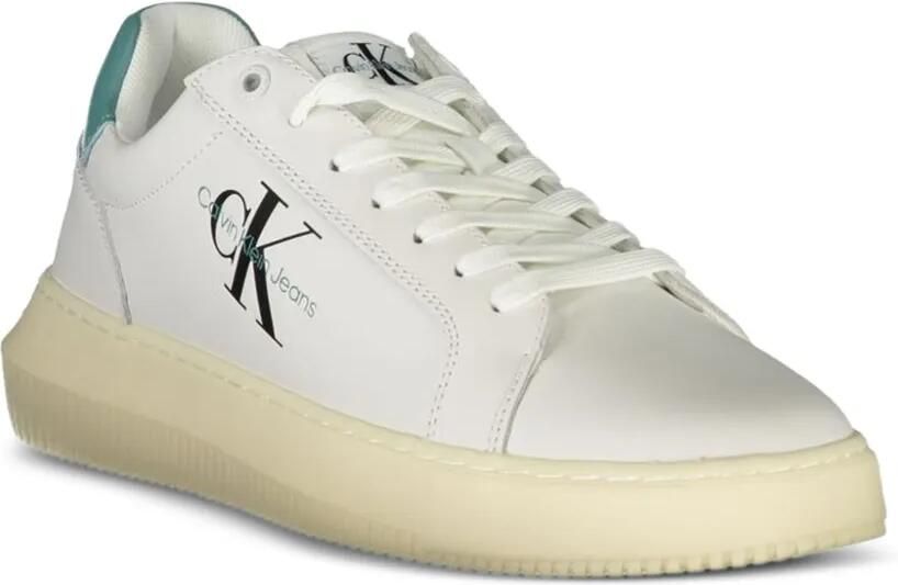 Calvin Klein Leren sneakers met monogram-print Wit - Foto 2