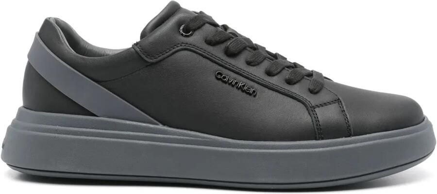 Calvin Klein Leren sneakers Zwart