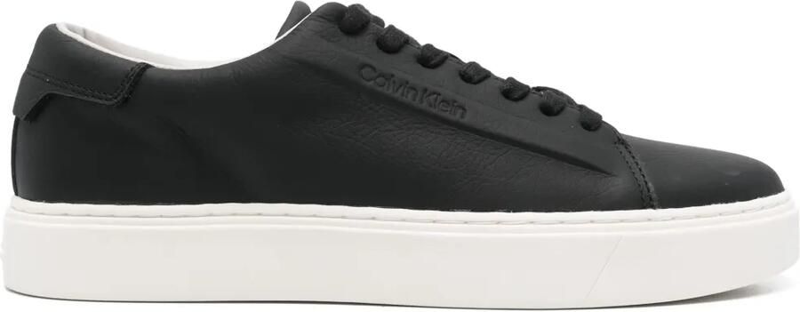 Calvin Klein Leren sneakers Zwart