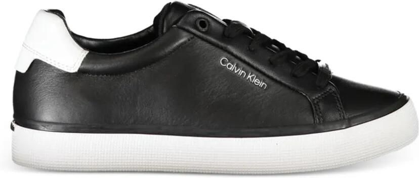 Calvin Klein Leren sneakers Zwart