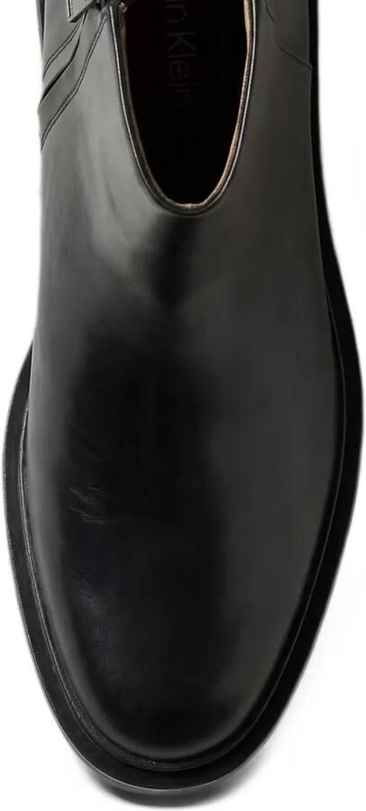 Calvin Klein logo-plaque leather ankle boots Zwart - Foto 5