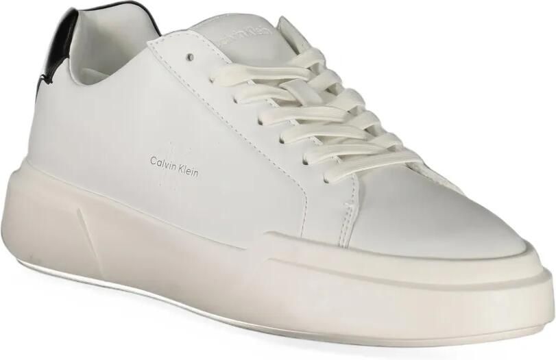 Calvin Klein logo-print lace-up sneakers Wit - Foto 3