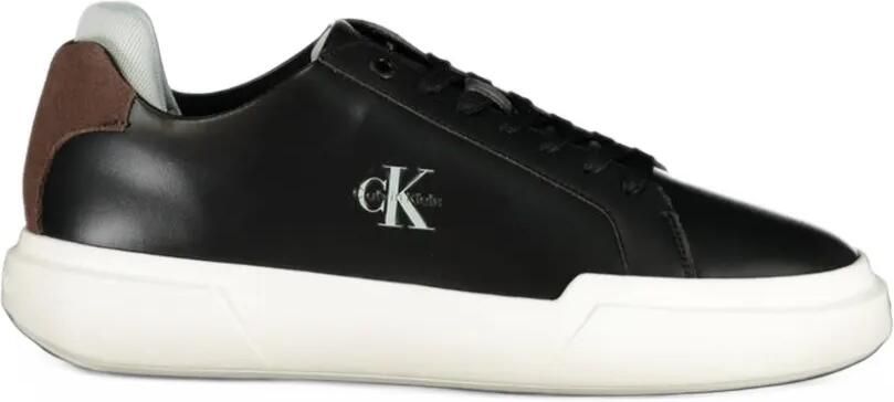 Calvin Klein logo-print lace-up sneakers Zwart