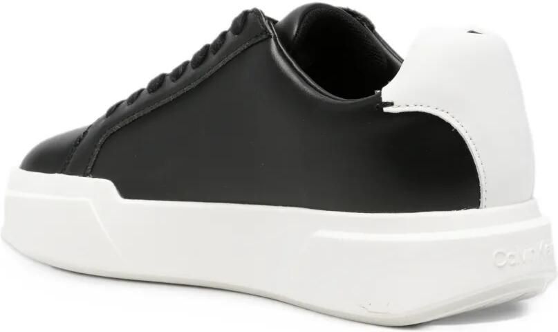 Calvin Klein logo-print leather sneakers Zwart - Foto 2