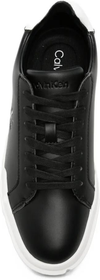 Calvin Klein logo-print leather sneakers Zwart - Foto 4
