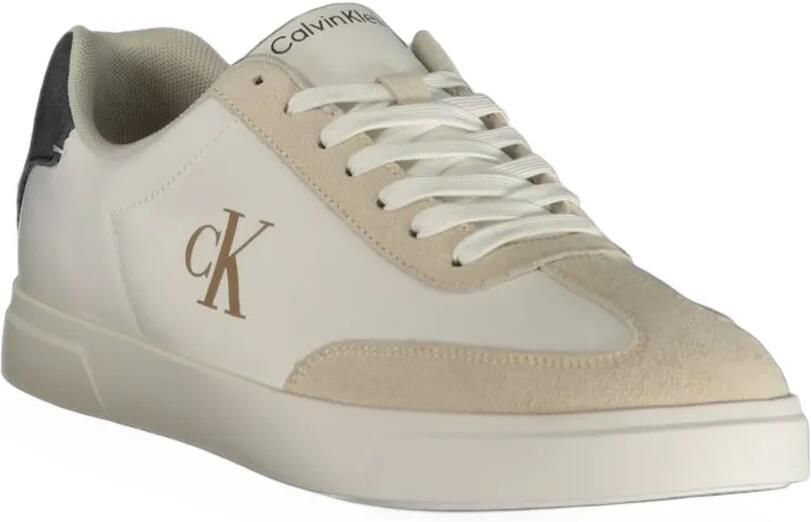 Calvin Klein logo-print panelled sneakers Wit - Foto 3
