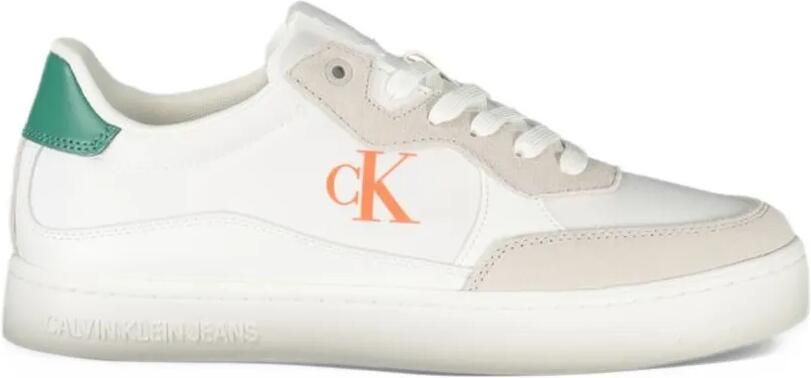 Calvin Klein logo-print panelled sneakers Wit